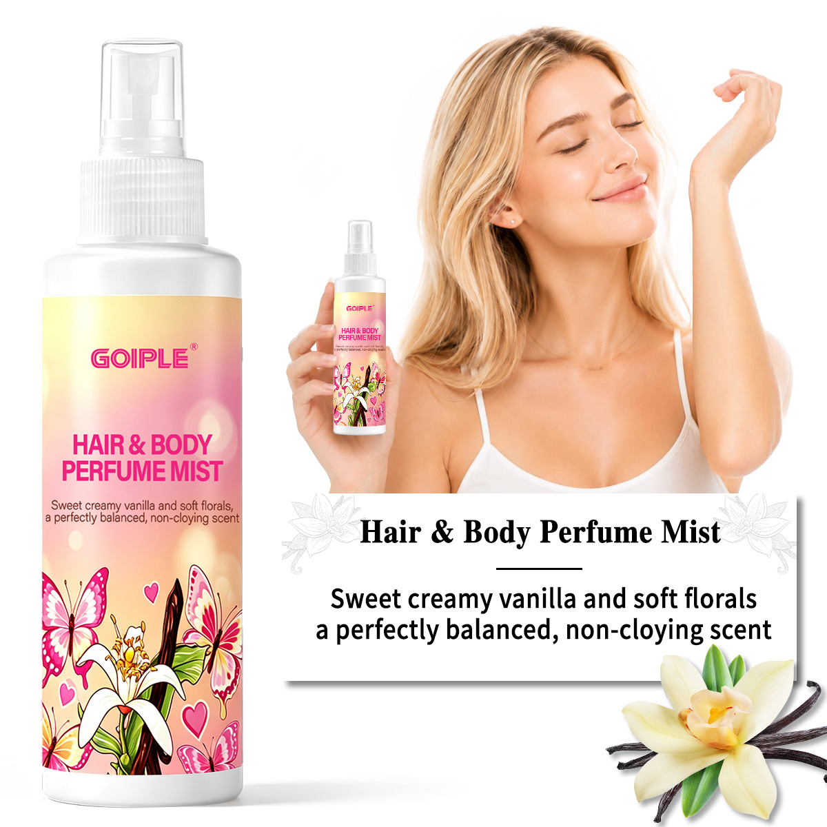 Perfume Fragrance Mist - رذاذ عطري للشعر والجسم، عطر خفيف