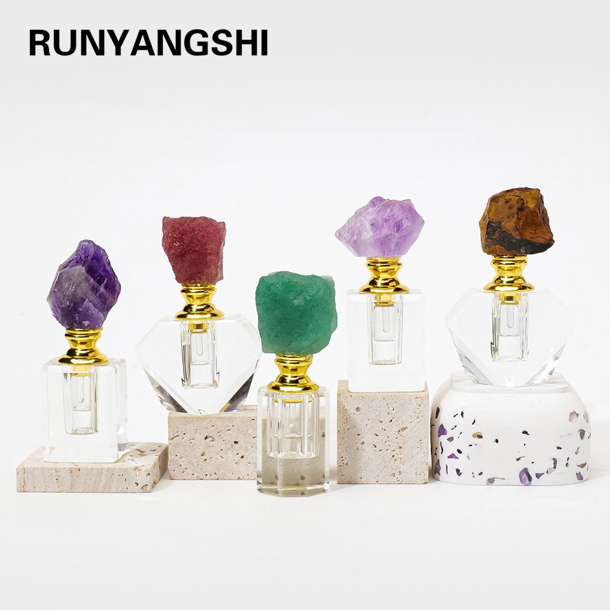Perfume Quotes - 1 قطعة الجمشت الطبيعي عناقيد كريستالية
